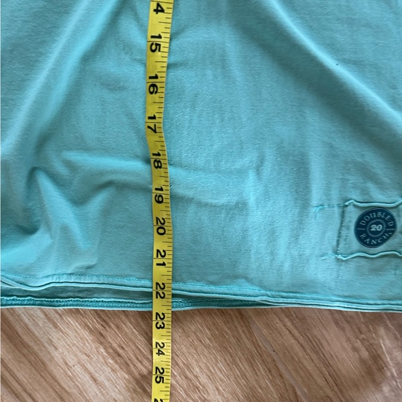 Double D Ranch Turquoise Long Sleeve Embroidered Western "Kick It UP" SZ M - Picture 5 of 6